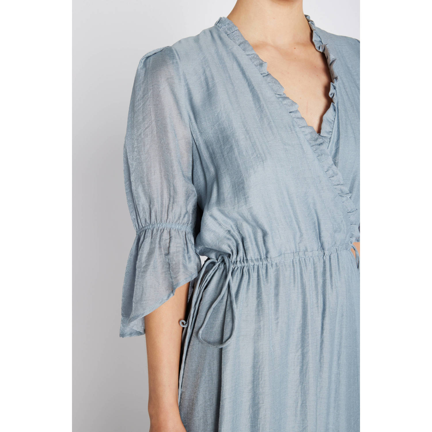 Bruuns Bazaar midi jurk grijsblauw
