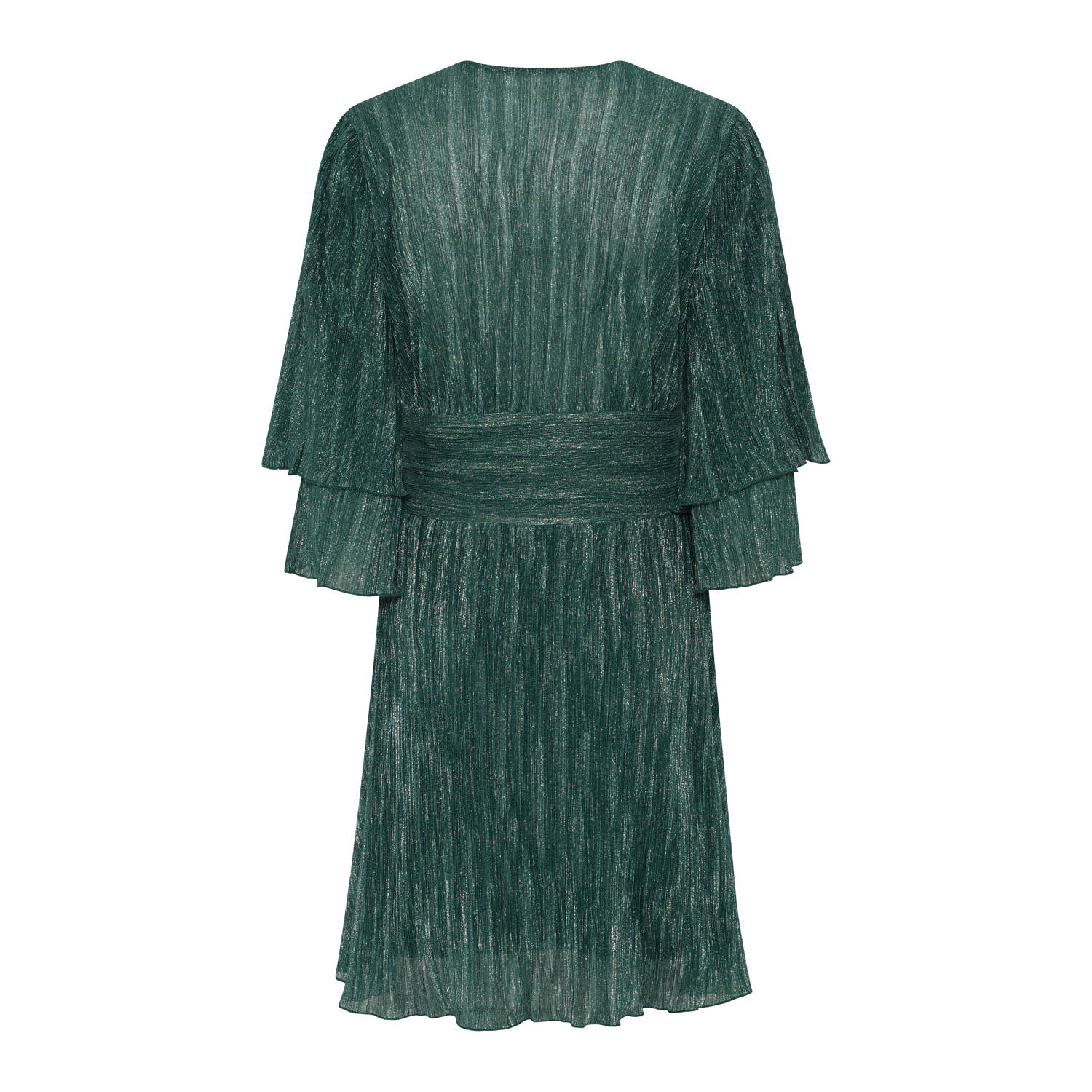 Bruuns Bazaar korte jurk met glitter groen