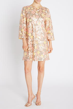 korte jurk met pailletten multi