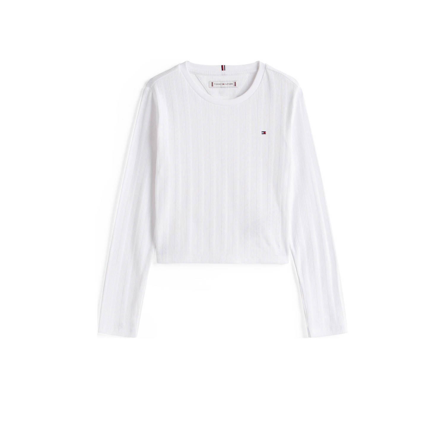 Tommy Hilfiger longsleeve wit rib gebreid