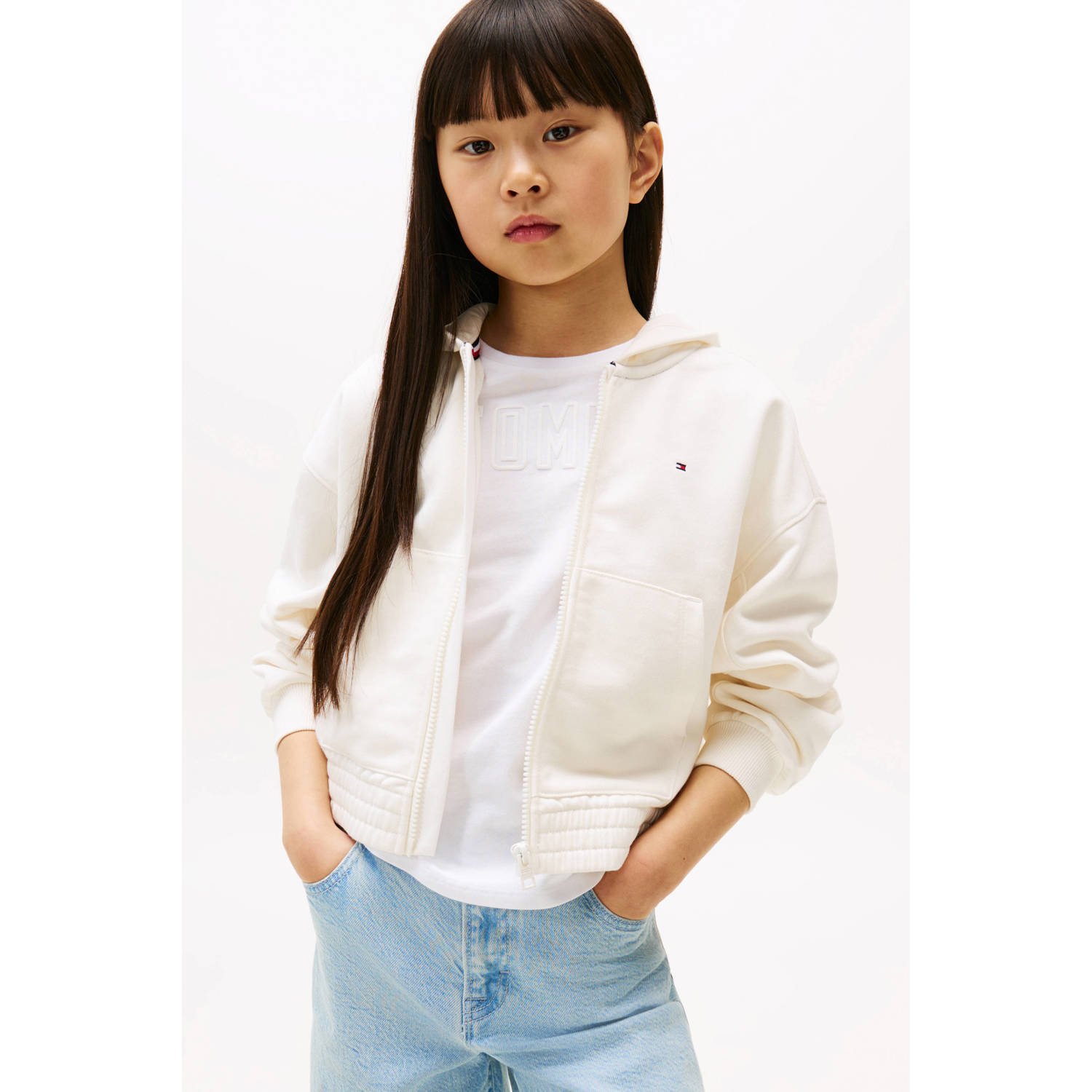 Tommy Hilfiger sweatvest ivoor