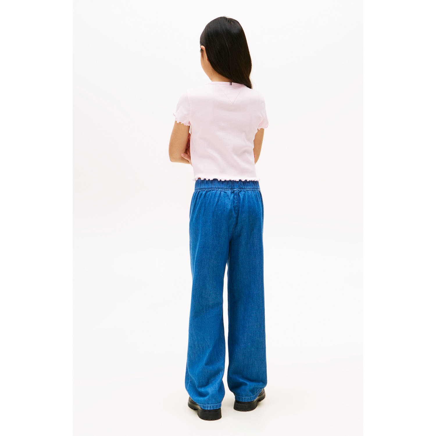 Tommy Hilfiger T-shirt rib gebreid lichtroze