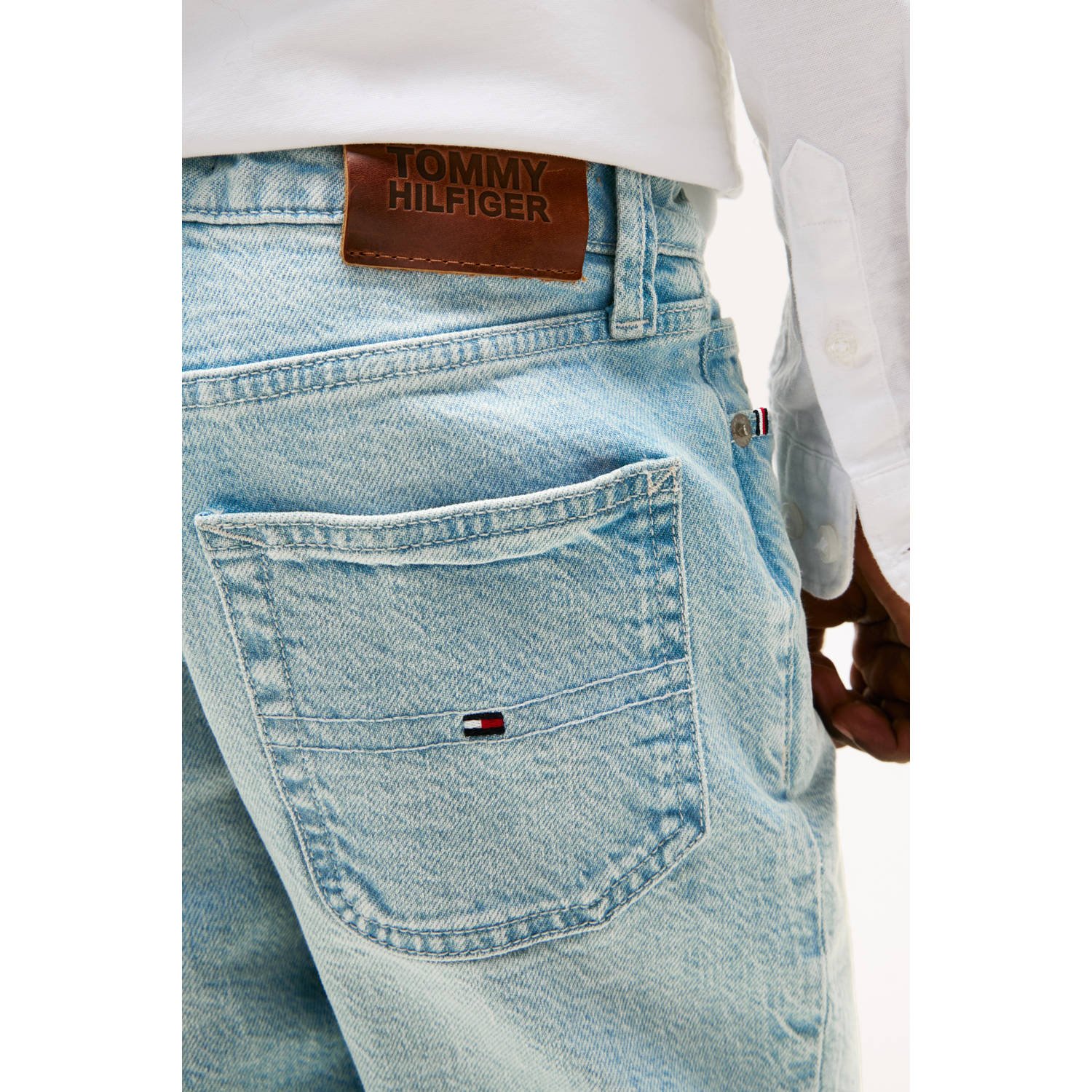 Tommy Hilfiger waist straight leg jeans light blue denim