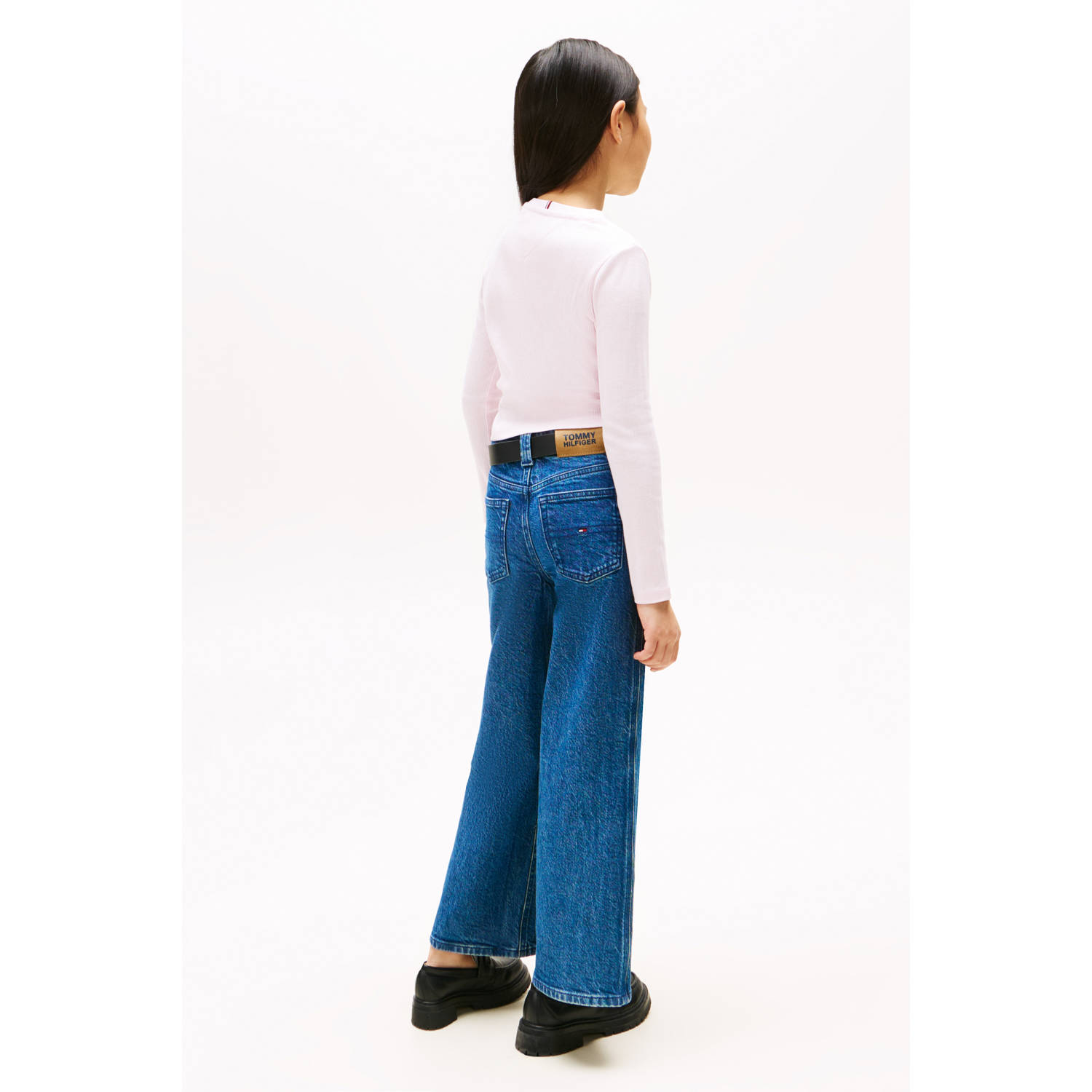 Tommy Hilfiger longsleeve roze rib gebreid