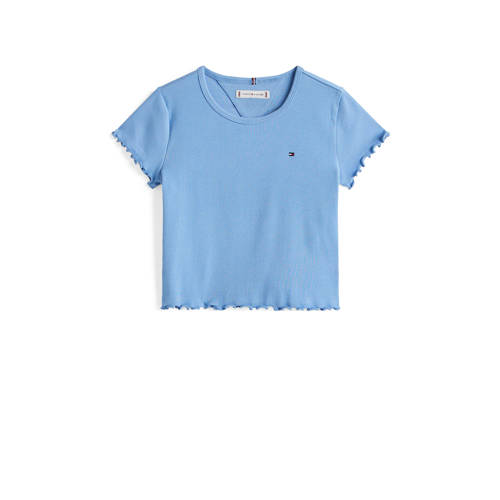 Tommy Hilfiger T-shirt rib gebreid lichtblauw afbeelding