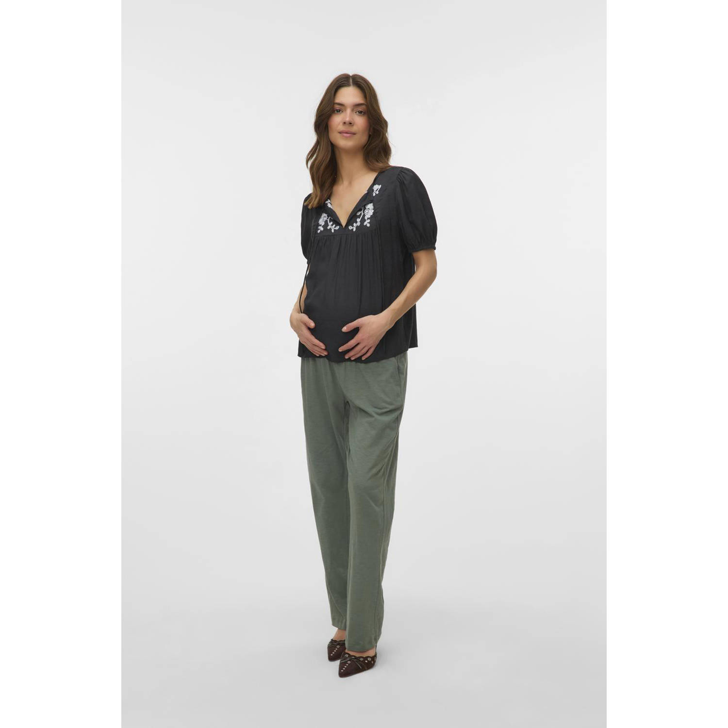 MAMALICIOUS zwangerschaps blousetop zwart