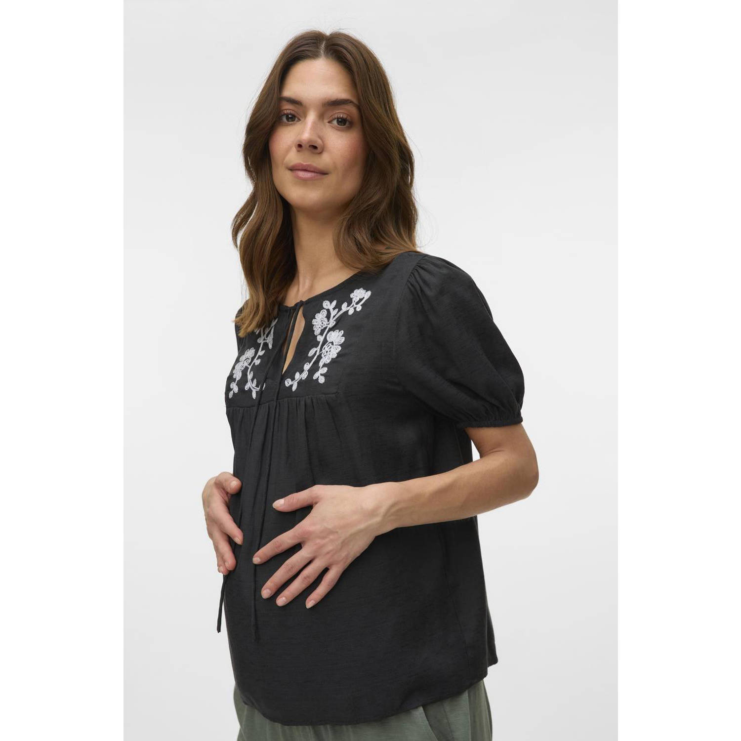 MAMALICIOUS zwangerschaps blousetop zwart