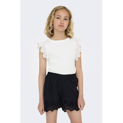 KIDS ONLY GIRL mouwloze top wit broderie afbeelding