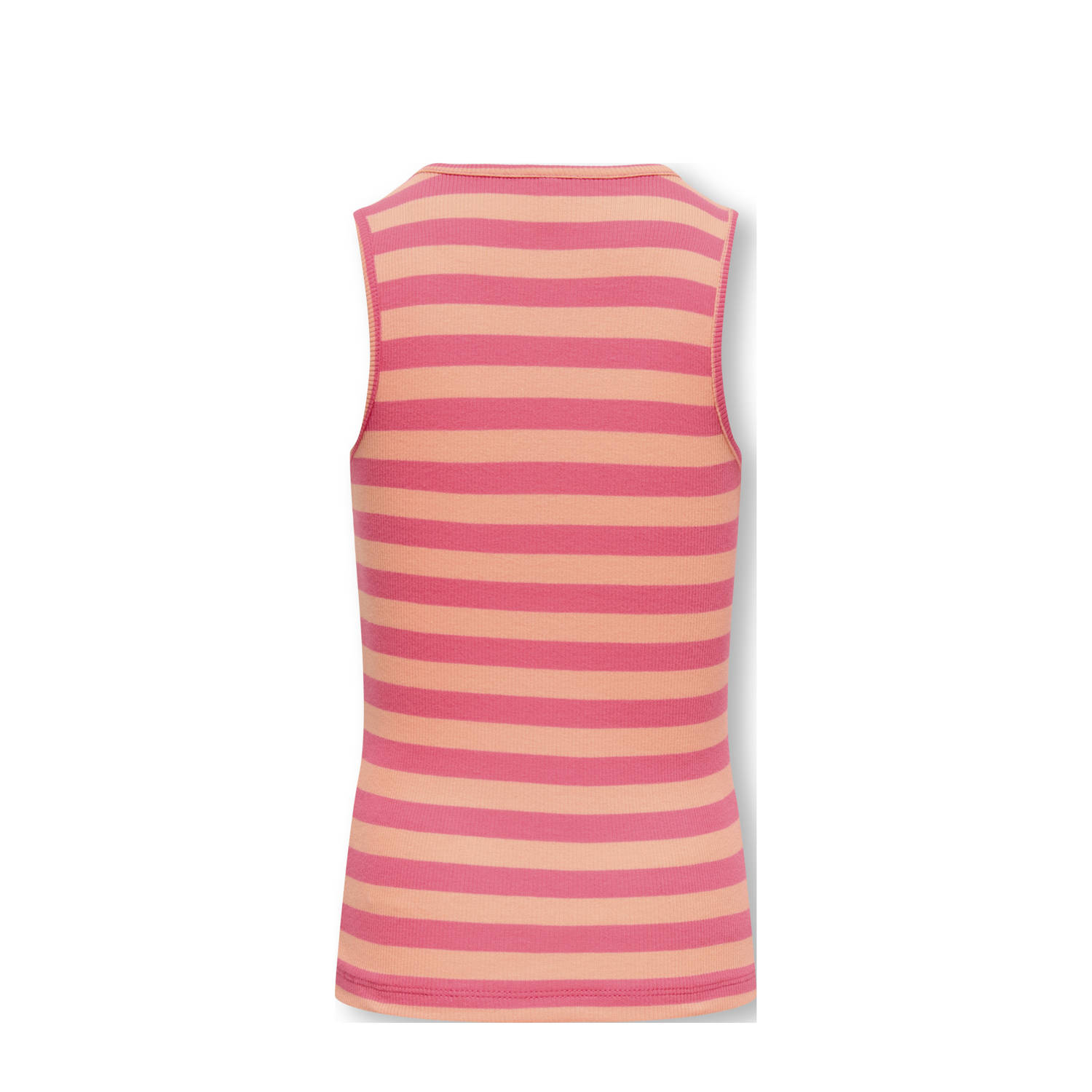 ONLY KIDS GIRL mouwloze top rib gebreid donkerroze zalmroze