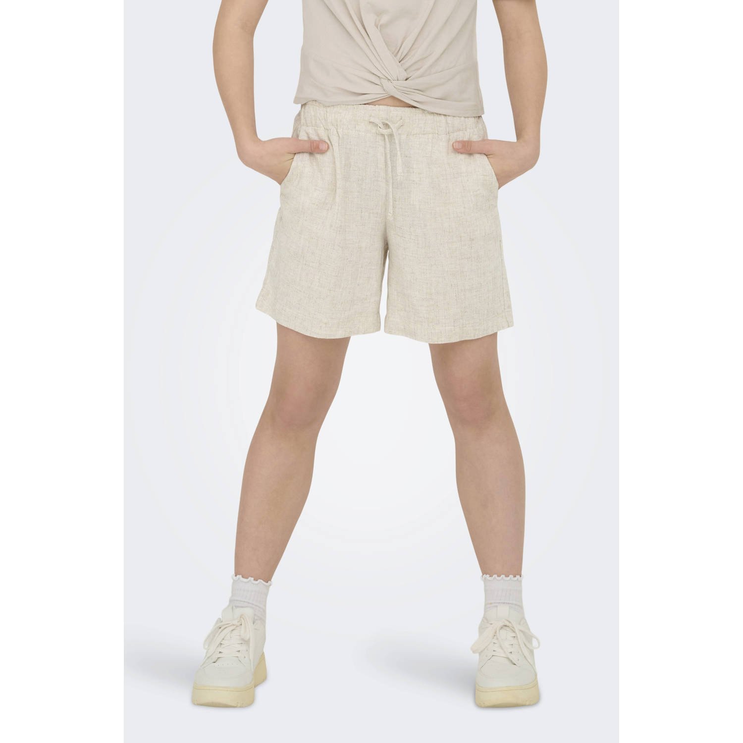KIDS ONLY Short KOGSIESTA PULL-UP LINEN BLEND SHORTS PNT