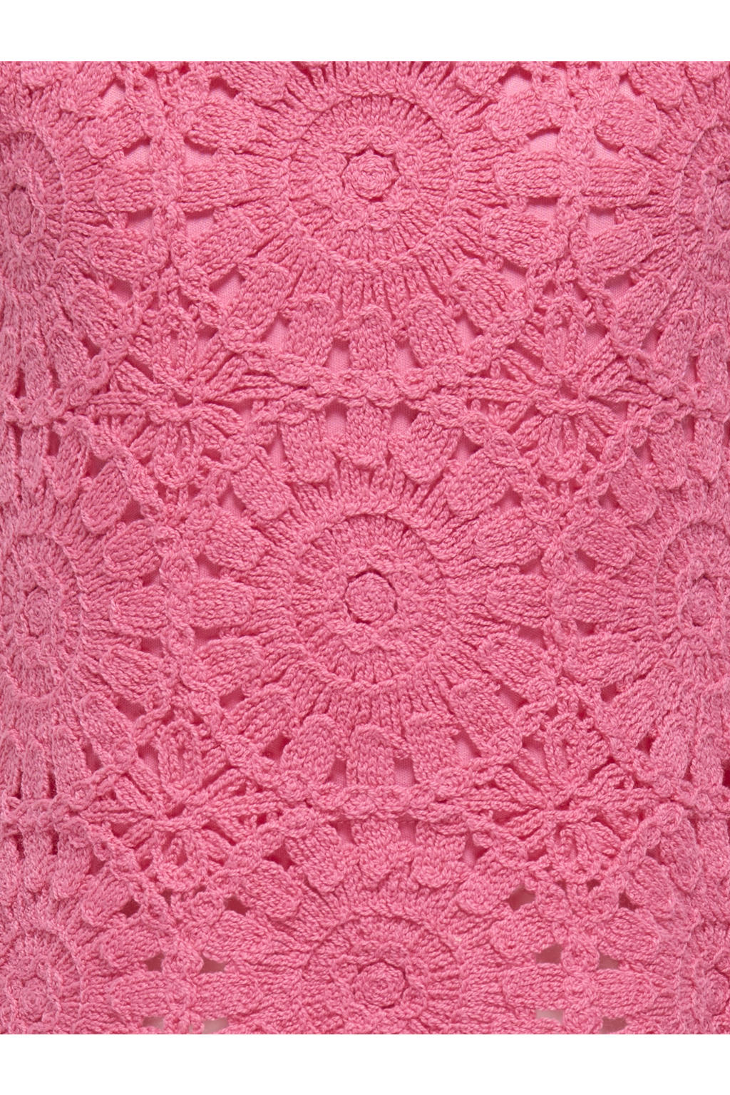 Roze meisjes KIDS ONLY GIRL mouwloze top gehaakt met effen en ronde hals