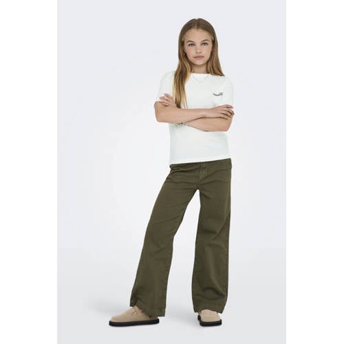 KIDS ONLY GIRL T-shirt met backprint wit afbeelding