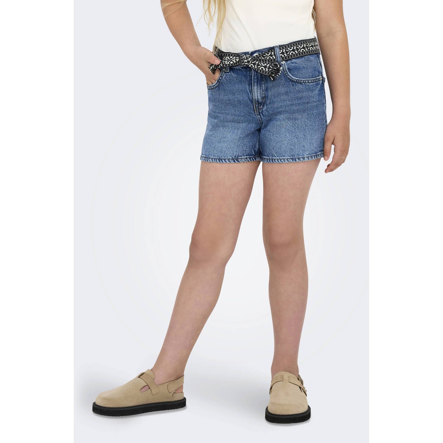 ONLY KIDS GIRL denim straight short medium blue denim