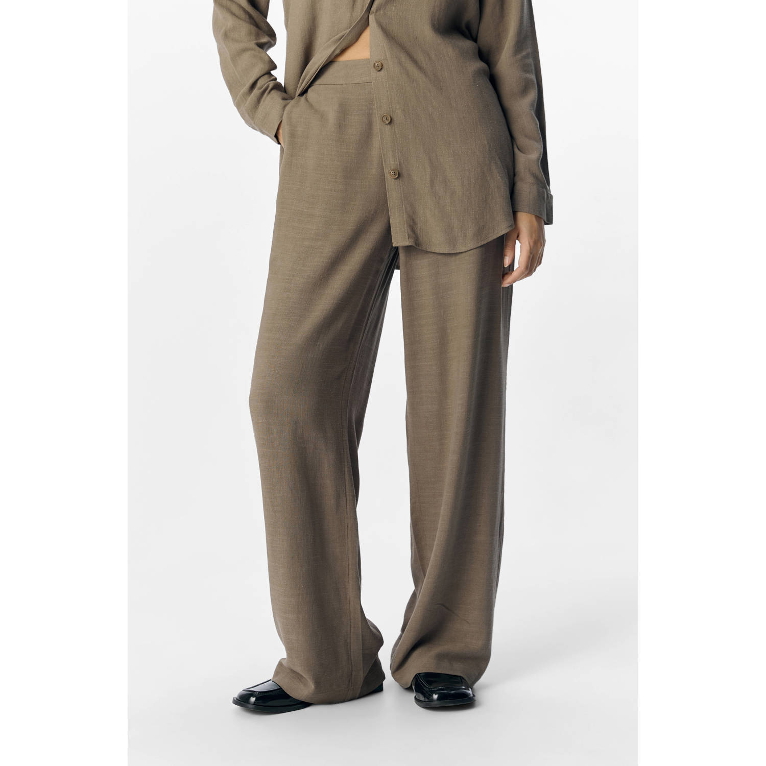OBJECT straight regular waist casual broek