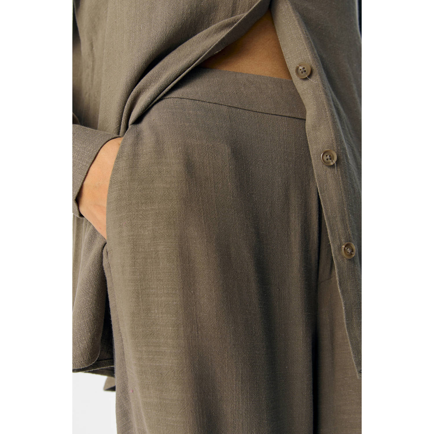 OBJECT straight regular waist casual broek