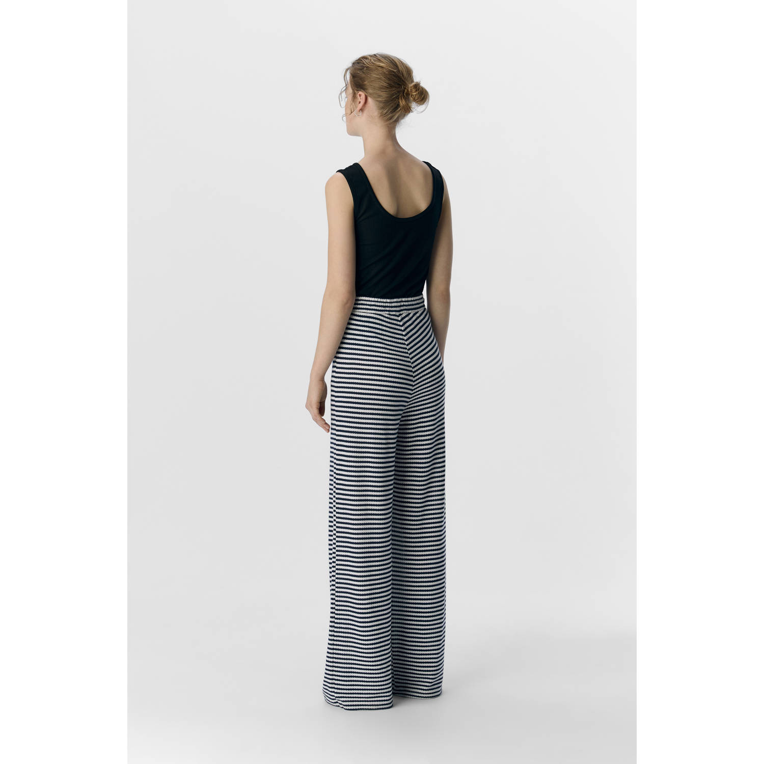OBJECT top zwart rib gebreid