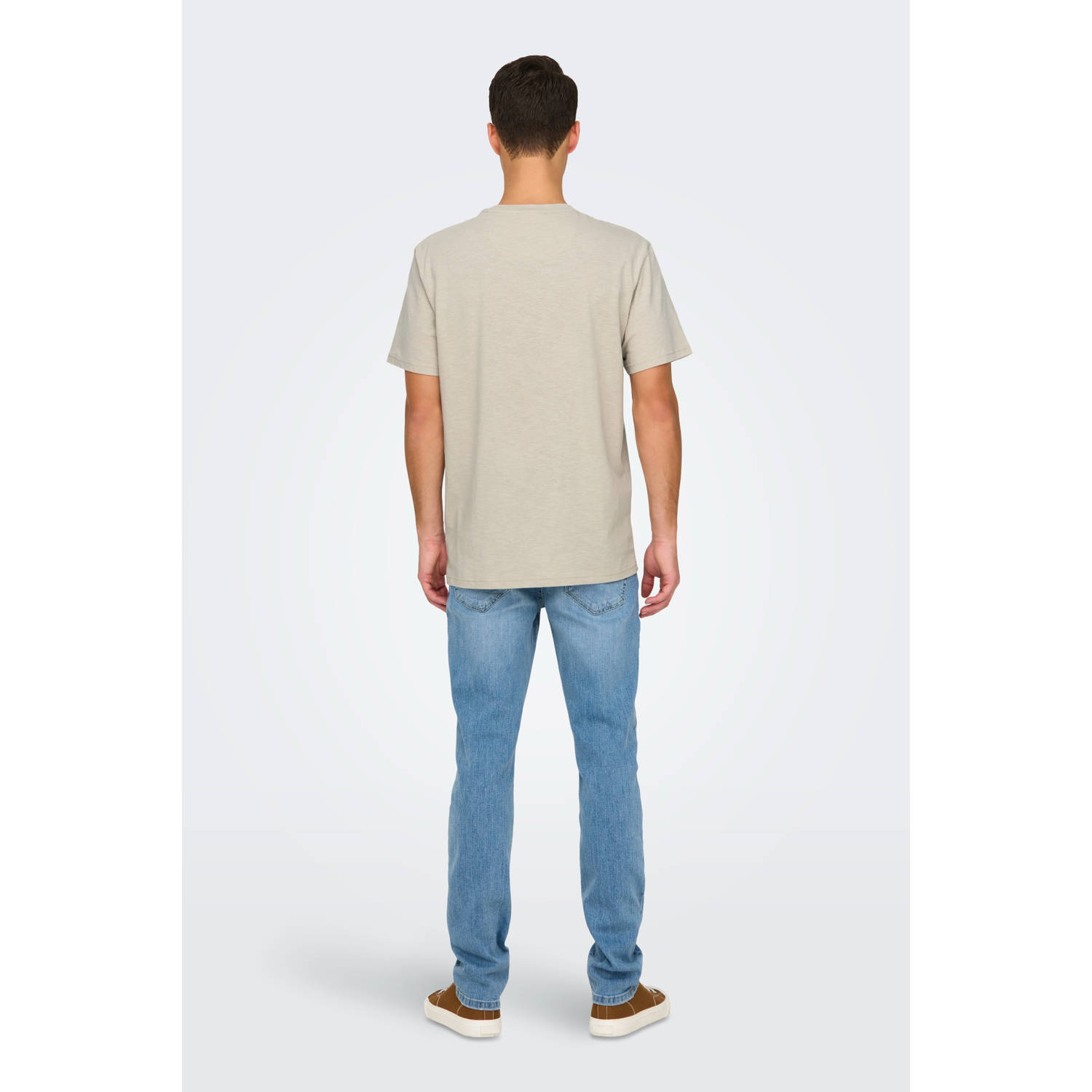 ONLY & SONS regular fit T-shirt ONSPERRY beige