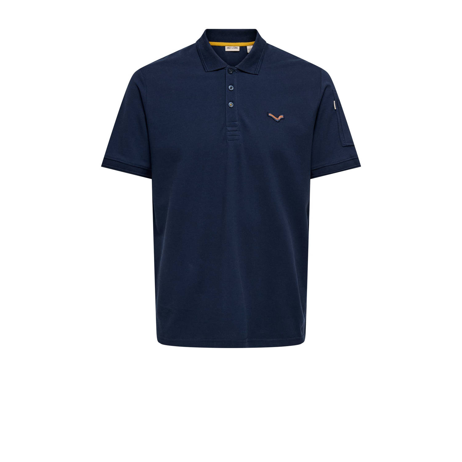 ONLY & SONS regular polo donkerblauw
