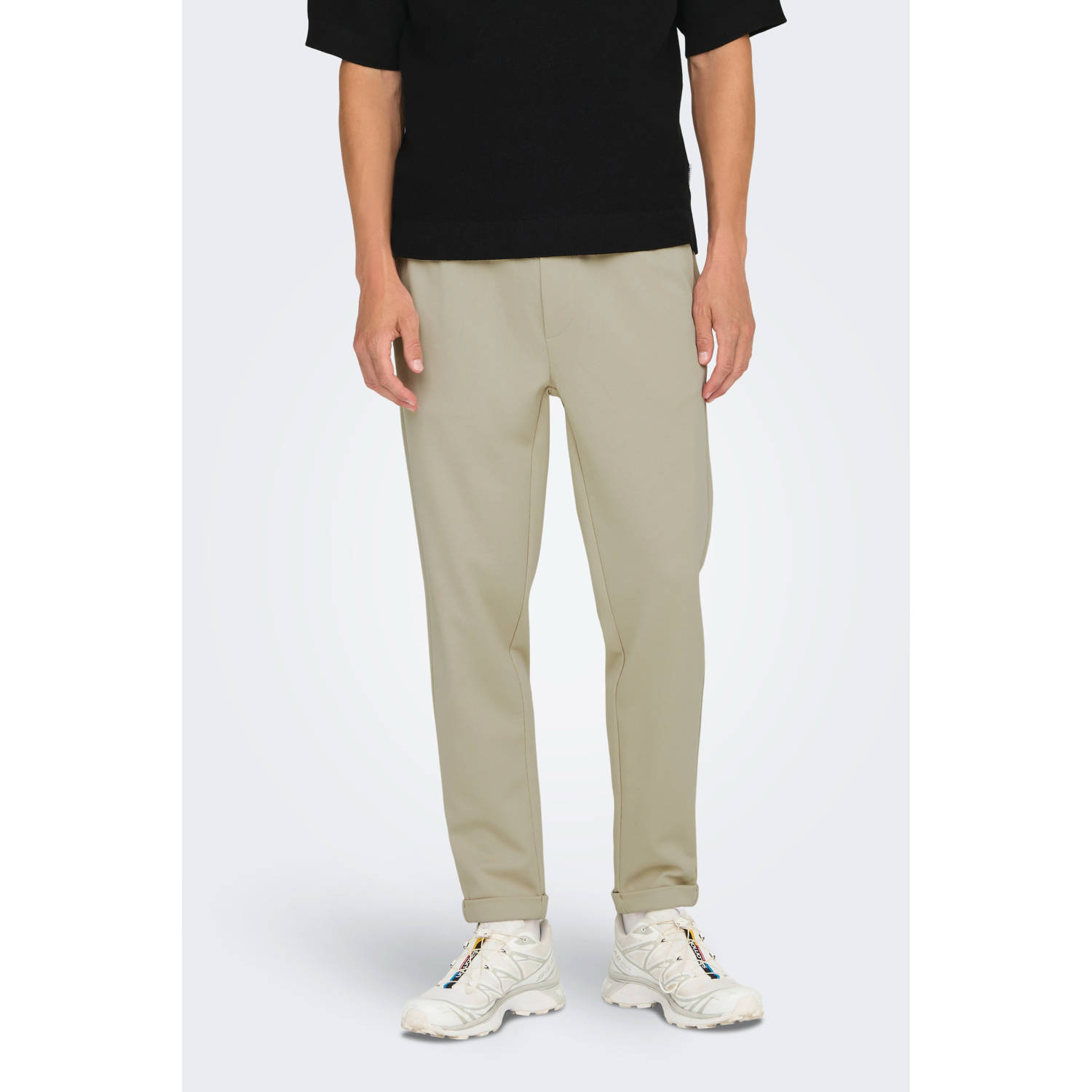 Only & Sons Linus Lange broek Beige Heren