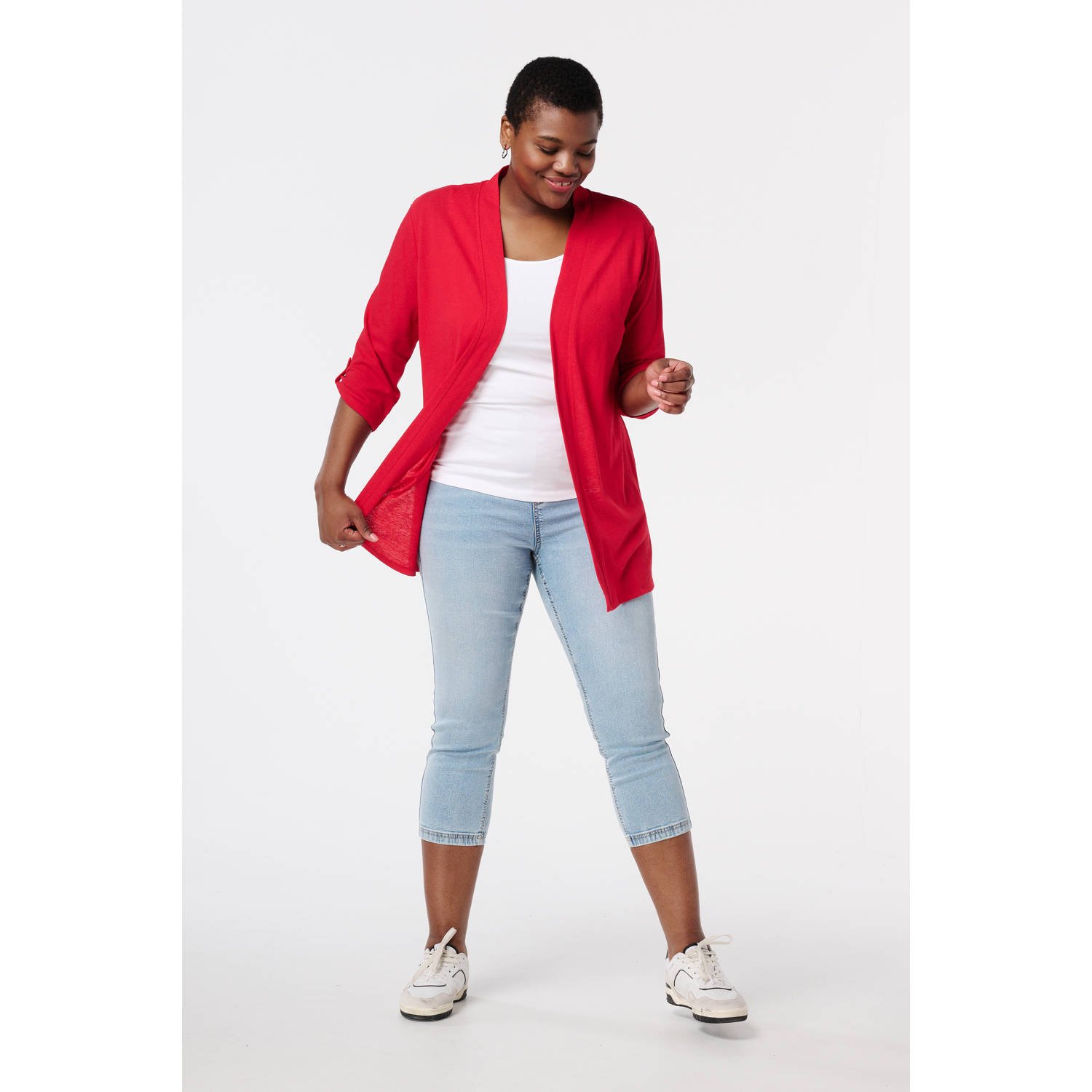 MS Mode vest donkerrood