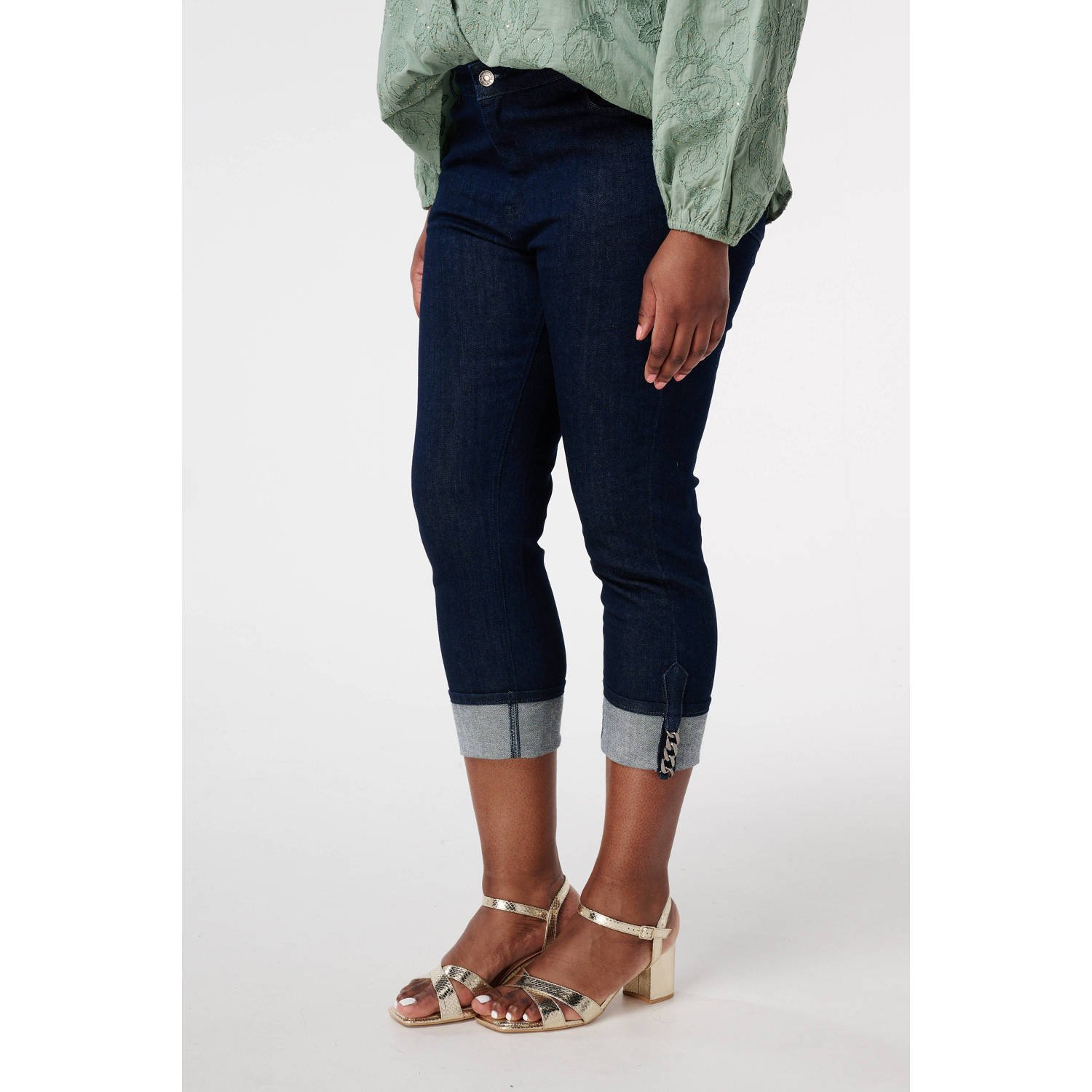 MS Mode capri jeans dark blue denim