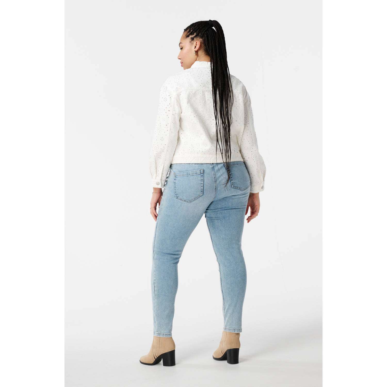 MS Mode skinny jeans light blue denim