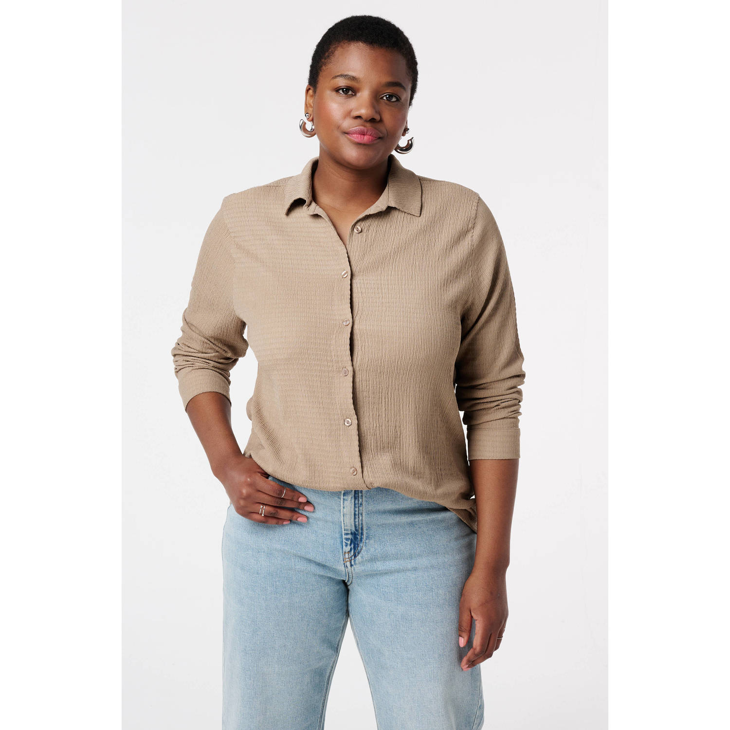 MS Mode blouse taupe