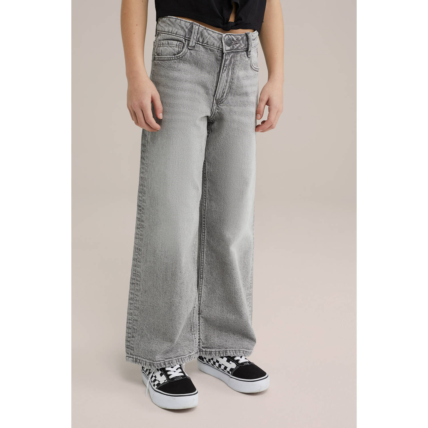 WE Fashion Blue Ridge wide leg jeans grey denim