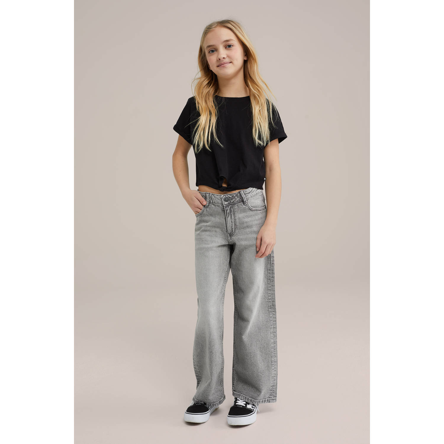WE Fashion Blue Ridge wide leg jeans grey denim