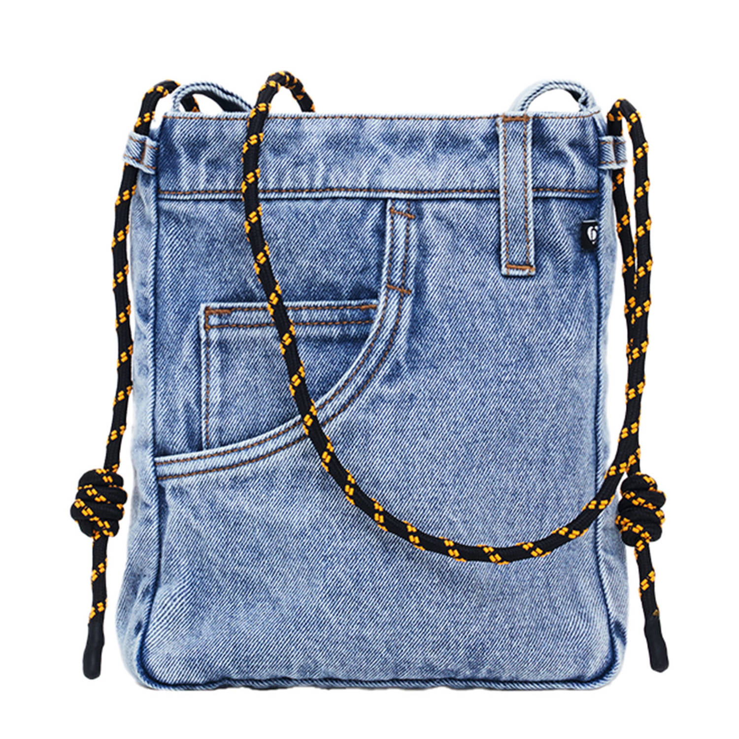 Desigual denim schoudertas blauw