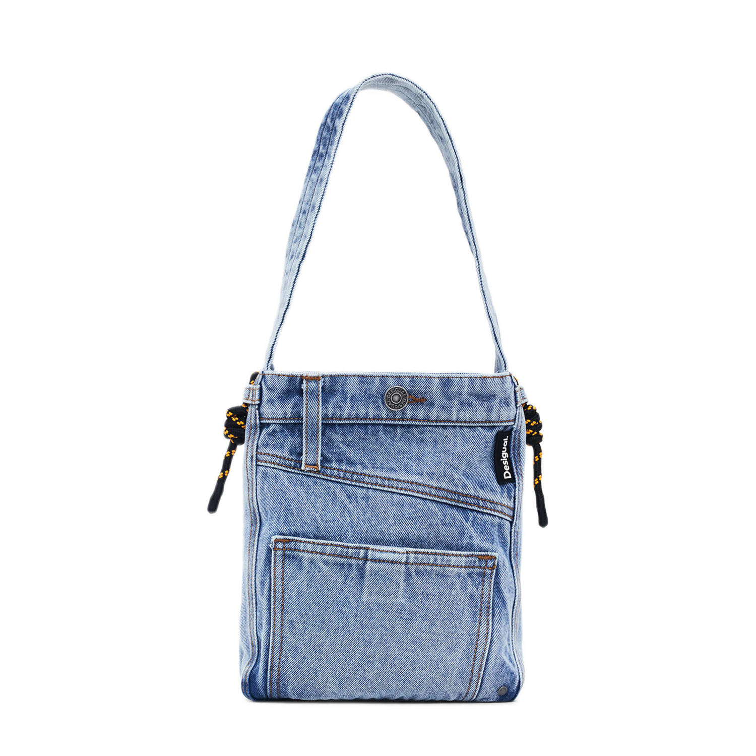 Desigual denim schoudertas blauw