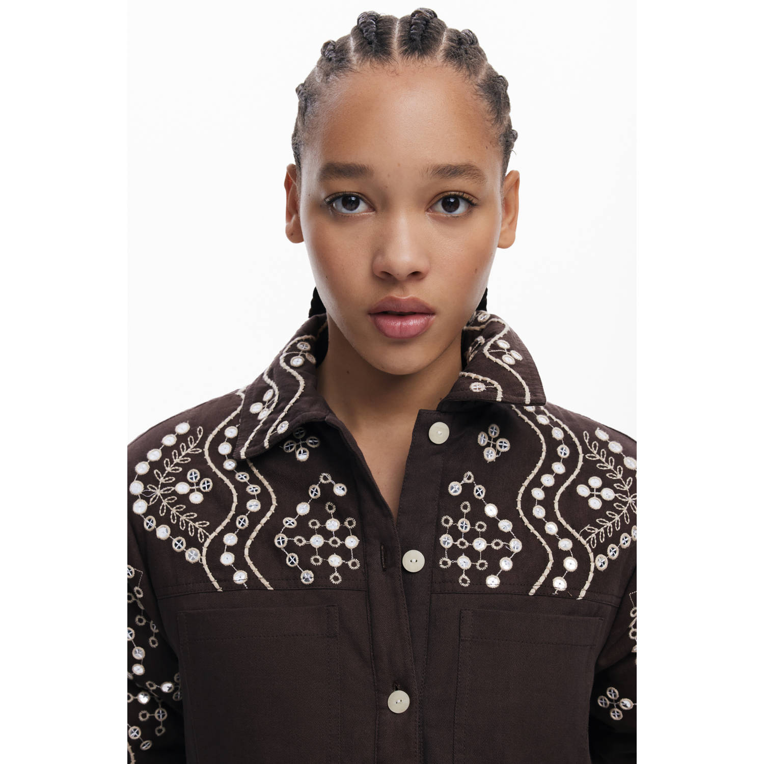 Desigual zomerjas donkerbruin