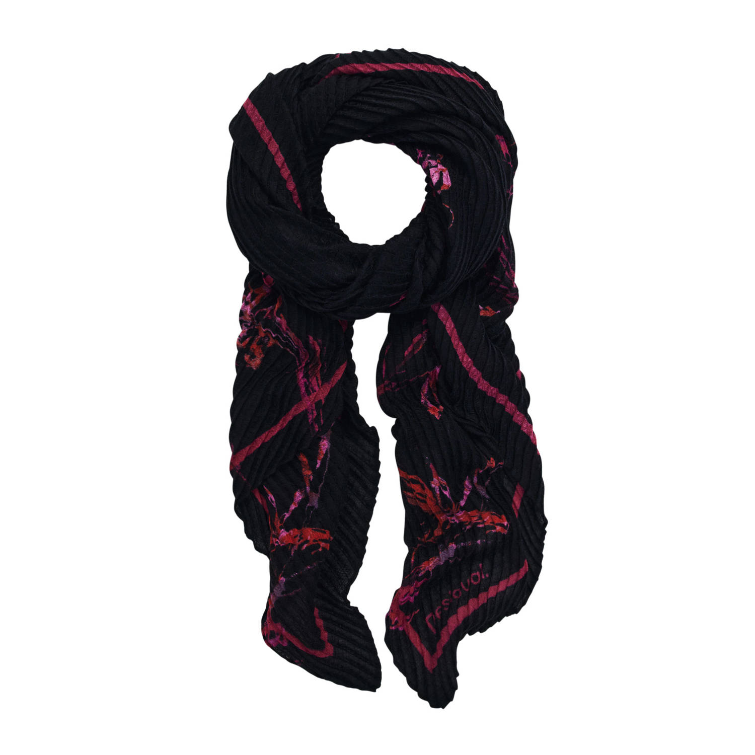 Desigual sjaal met all over print zwart