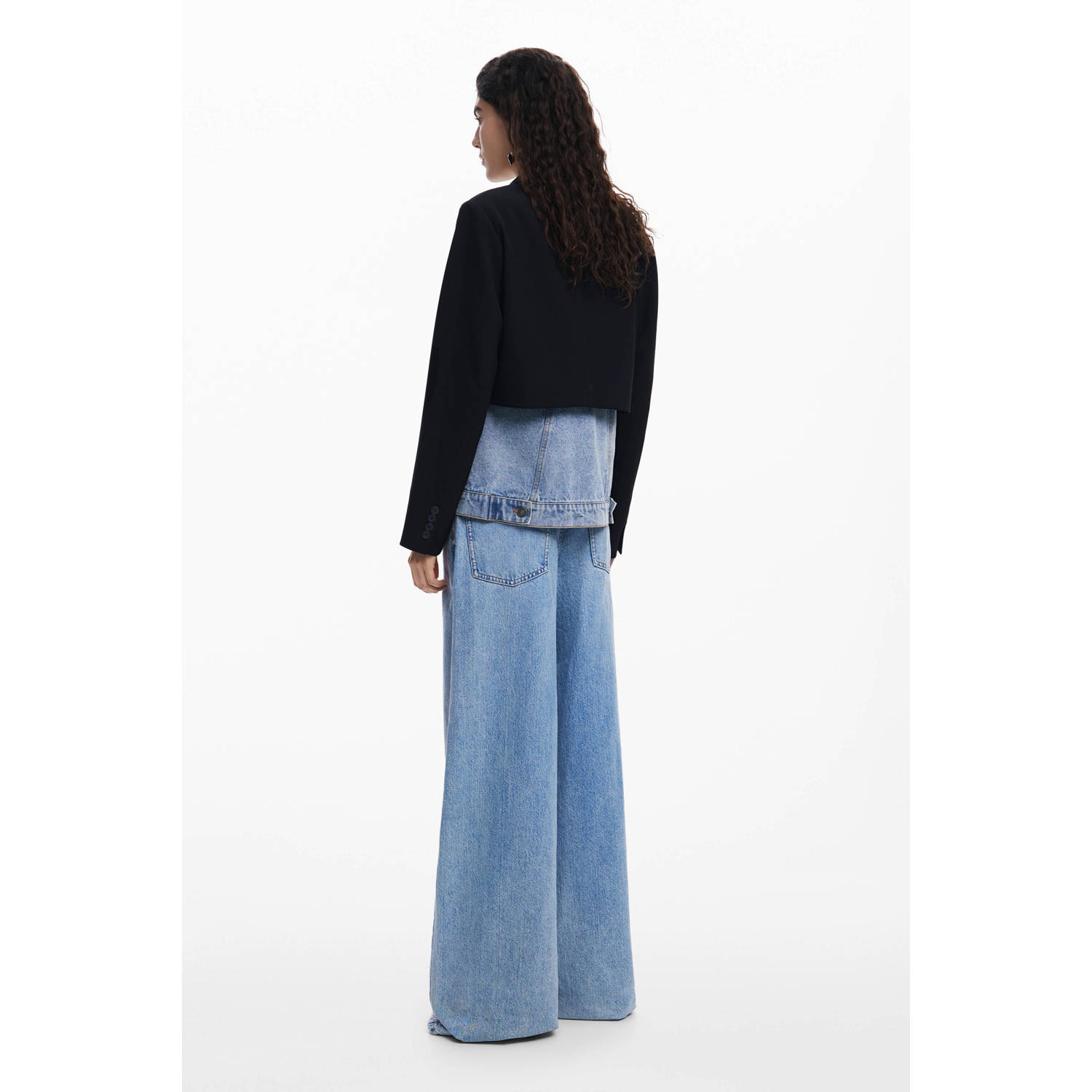 Desigual getailleerde blazer zwart