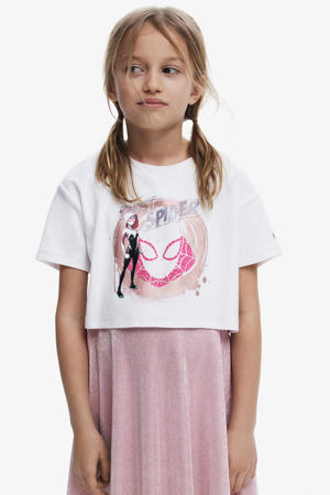 korte jurk met glitter lichtroze