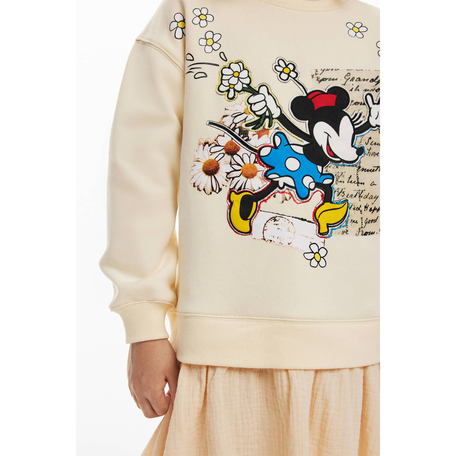 Desigual Minnie Mouse sweatjurk ecru