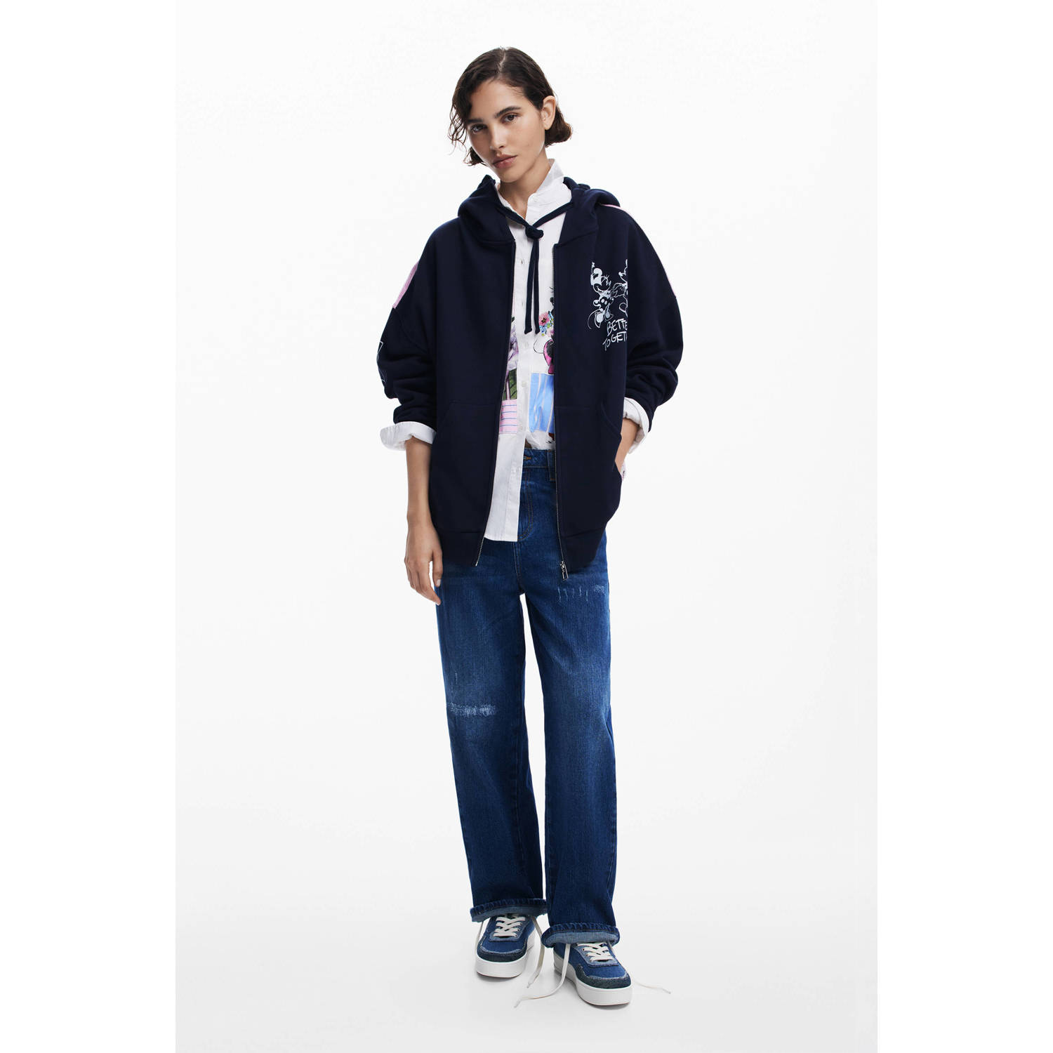 Desigual sweatvest donkerblauw