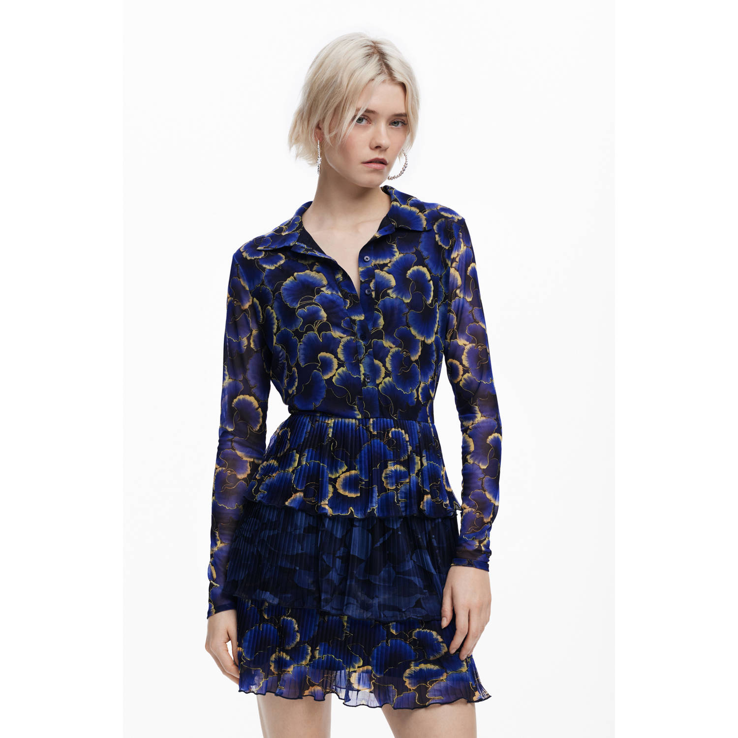 Desigual korte jurk blauw
