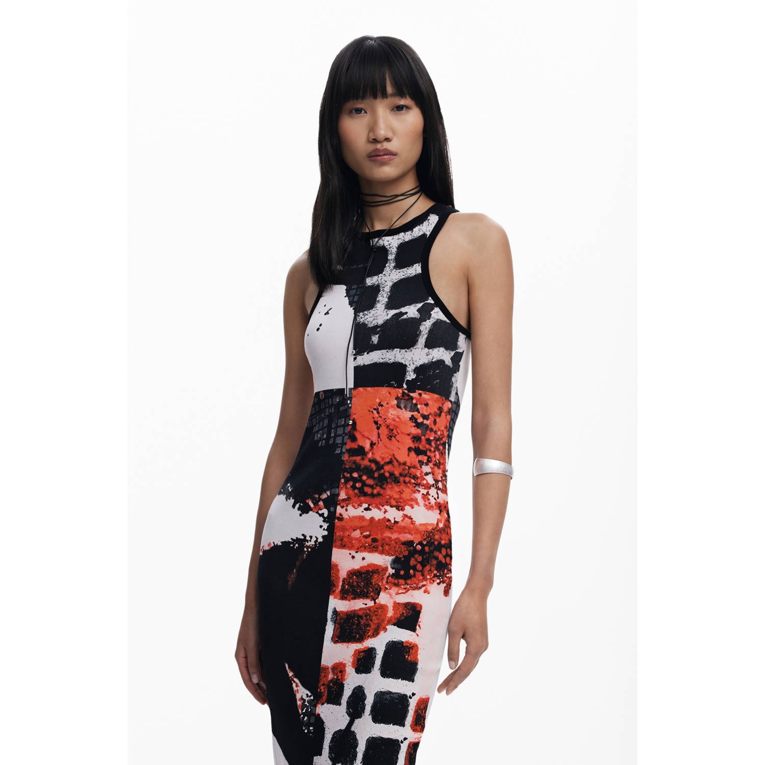 Desigual midi jurk zwart