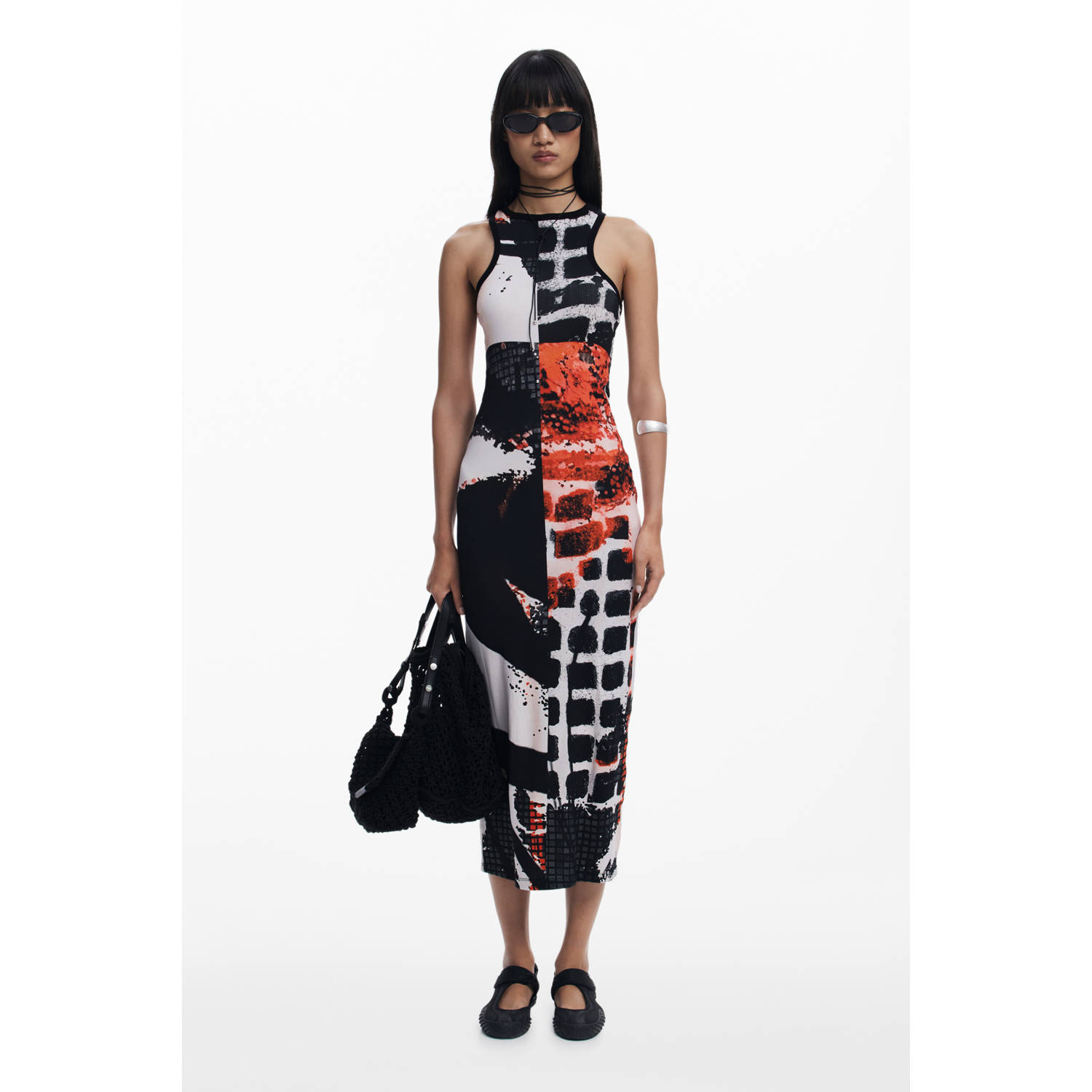 Desigual midi jurk zwart
