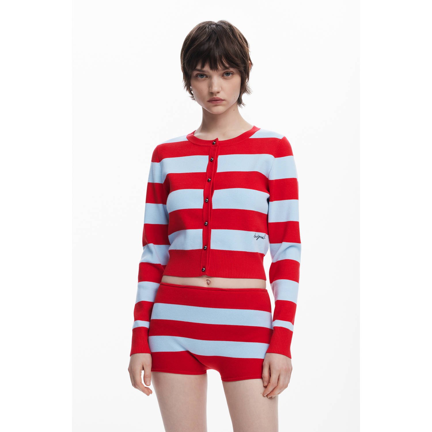 Desigual gebreid vest rood