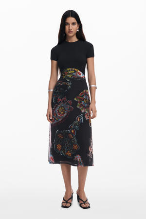 DESIGUAL Kleid 'Reims' braun-bunt floral » günstig online kaufen