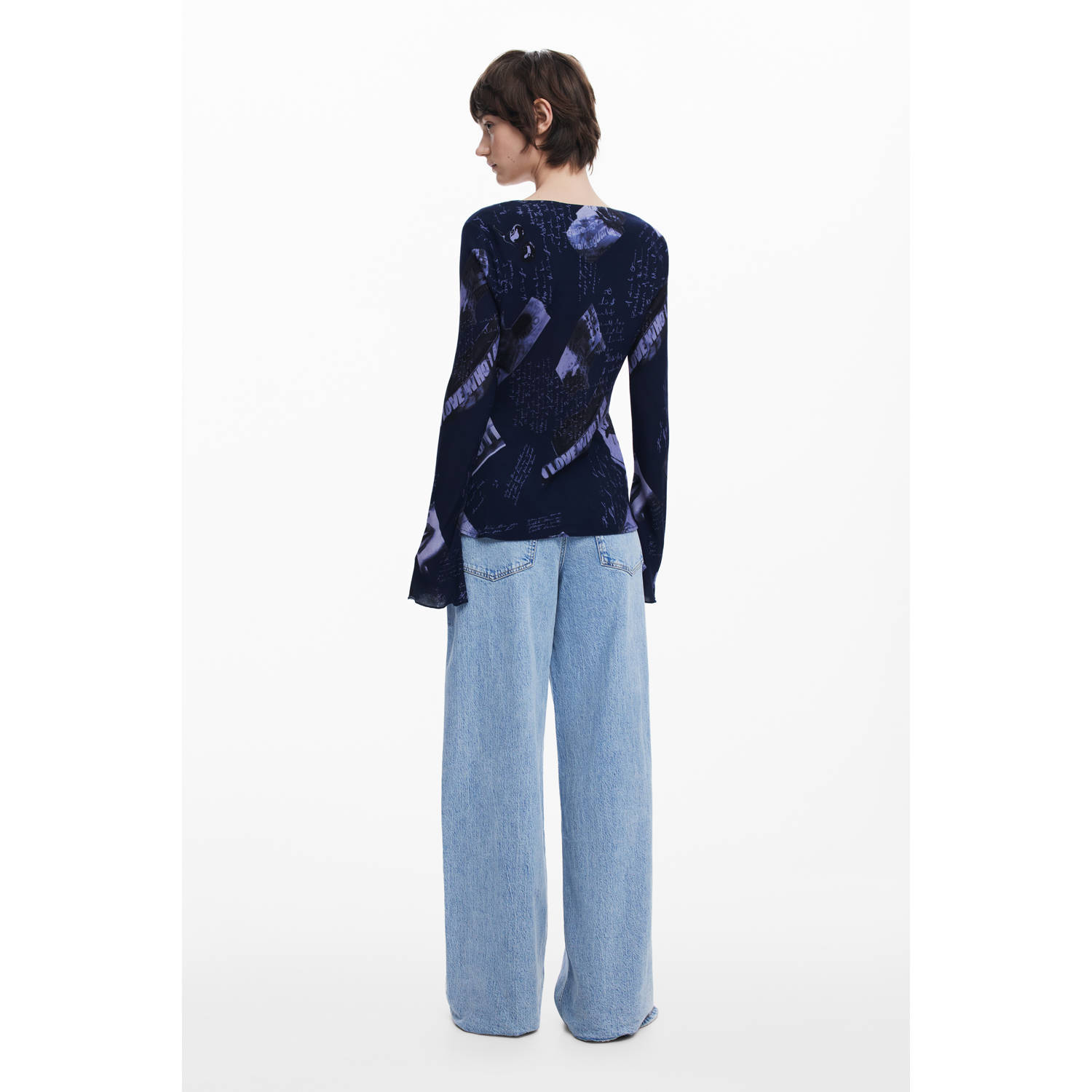 Desigual top donkerblauw