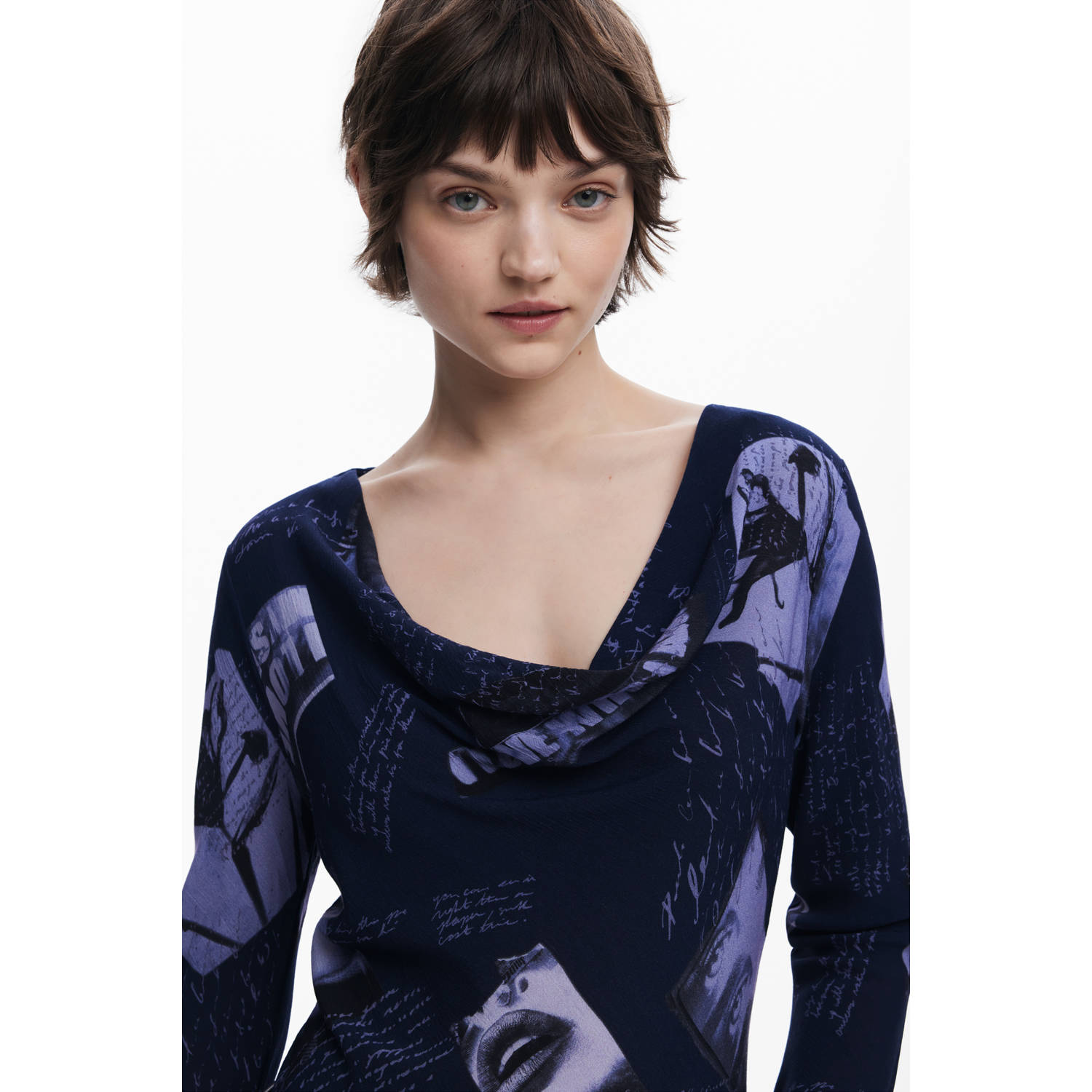 Desigual top donkerblauw