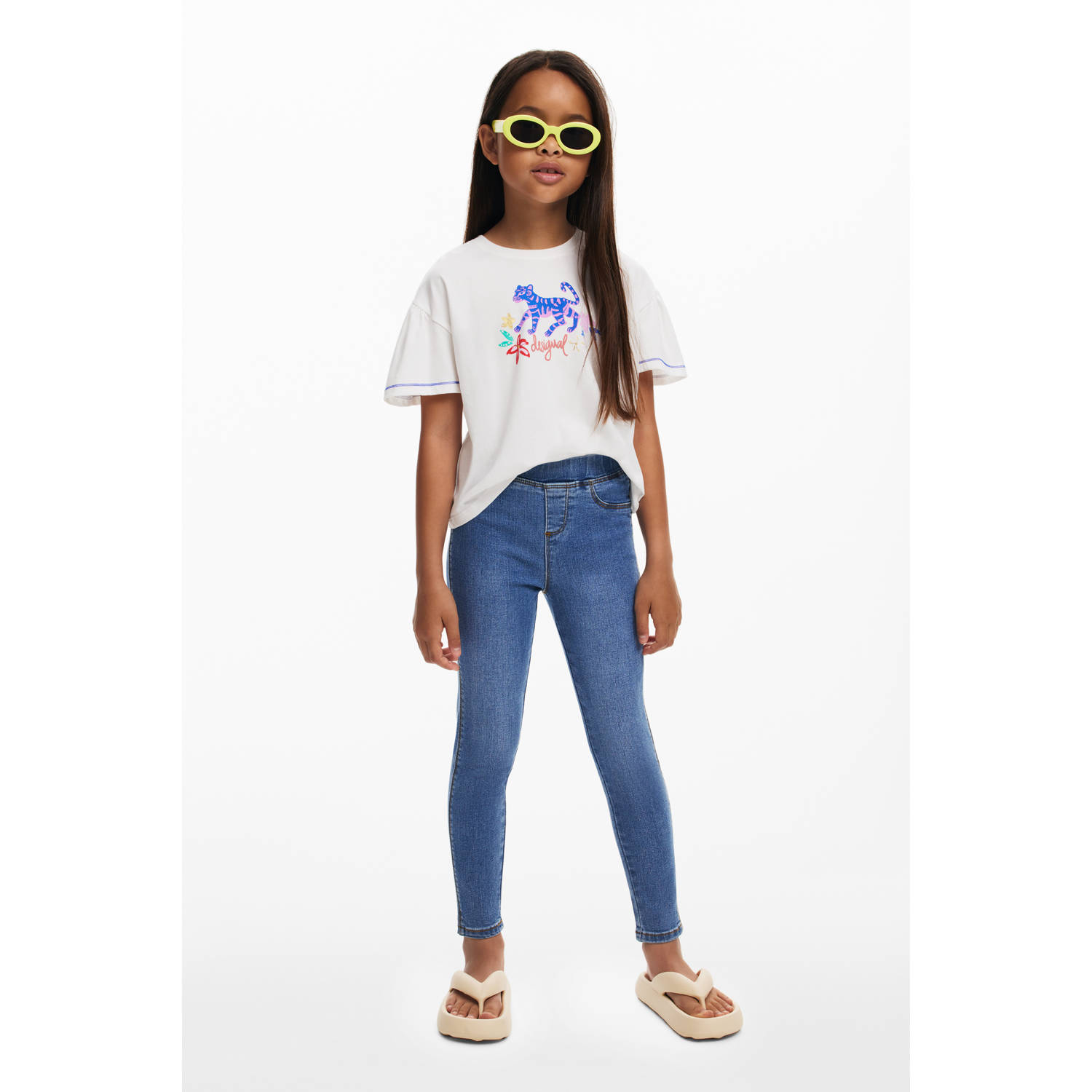 Desigual skinny jeggings dark blue denim