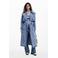 Desigual trenchcoat medium blue denim