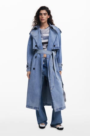 trenchcoat medium blue denim