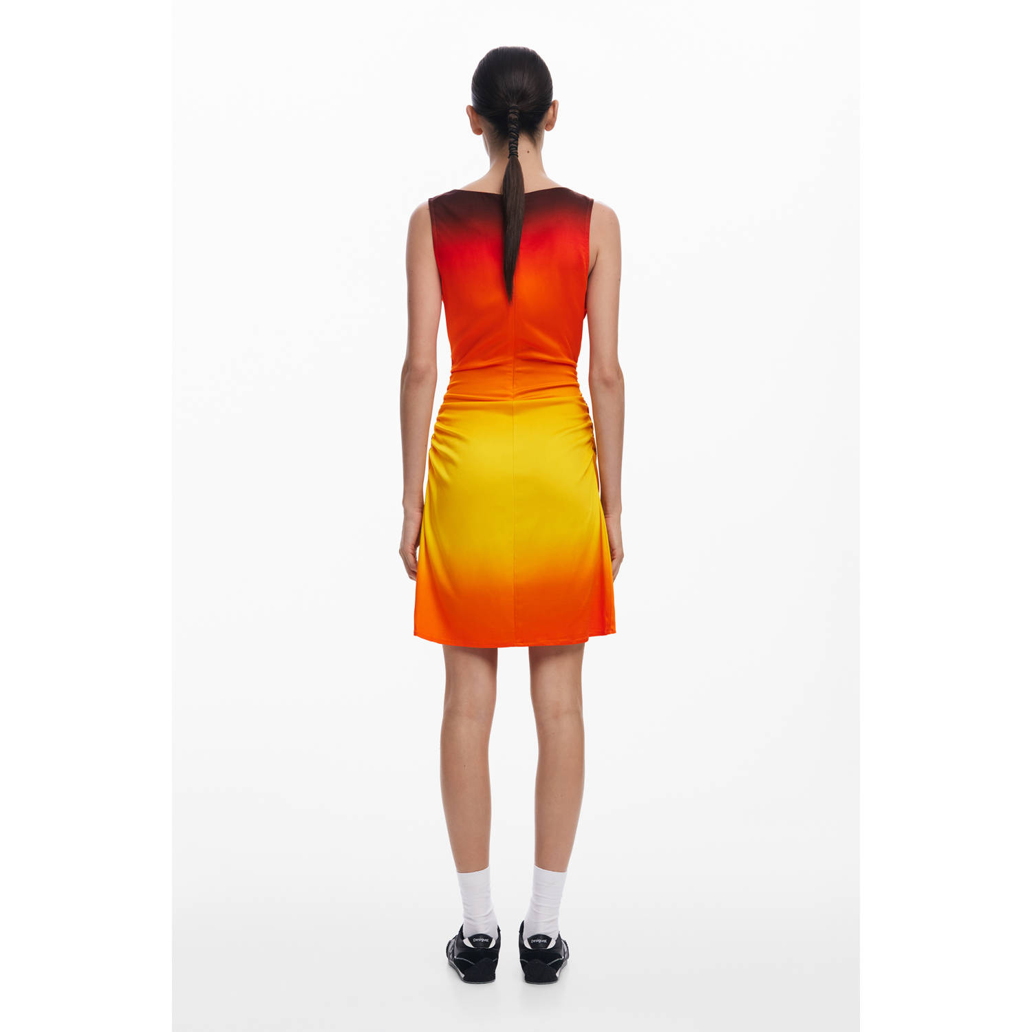 Desigual korte jurk oranje