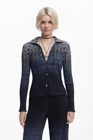 gebreid vest blauw
