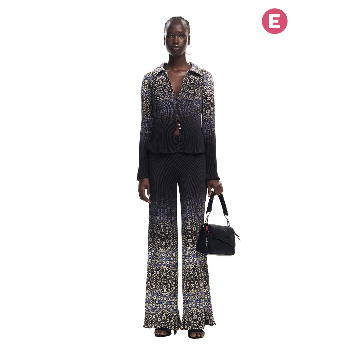 Desigual gebreid vest blauw